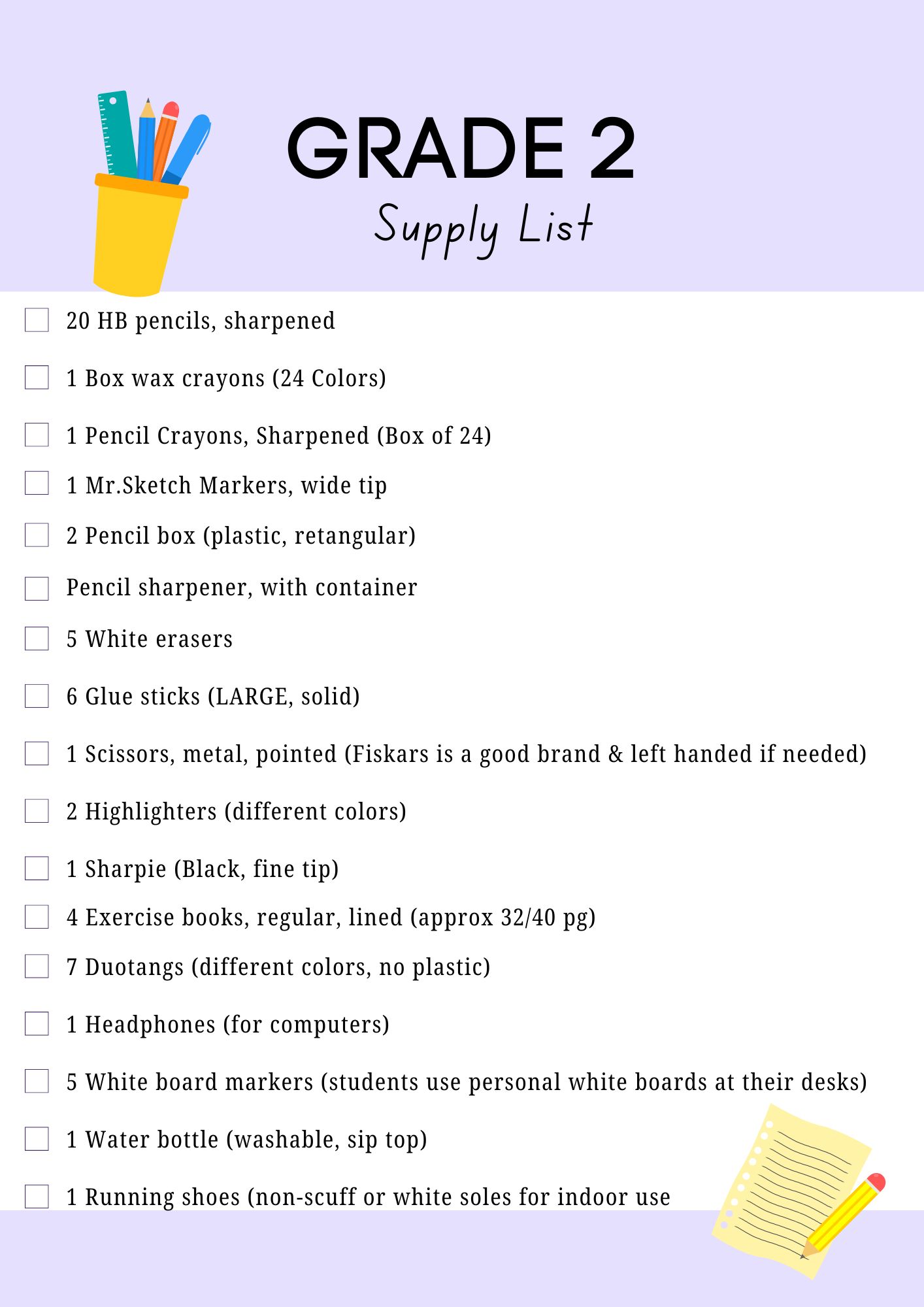 Teacher's Supply List (1)
